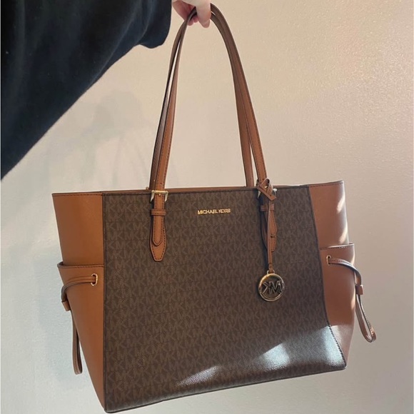 Michael Kors Brown Signature Tote with Monogram Print - Picture 1 of 4